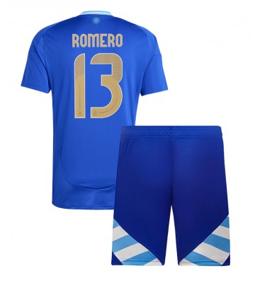 Argentina Cristian Romero #13 Segunda Equipación Niños Copa America 2024 Manga Corta (+ Pantalones cortos)